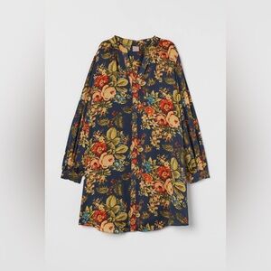 H&M Floral Long Sleeve Dress-Tunic